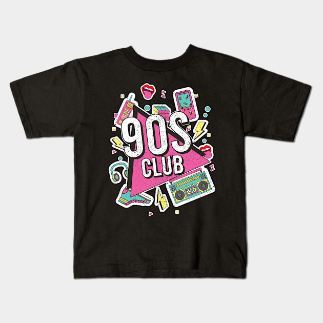 90s club Kids T-Shirt by ArtStopCreative